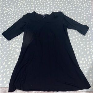 Eileen Fisher Black A-Line Dress with 3/4 Sleeves